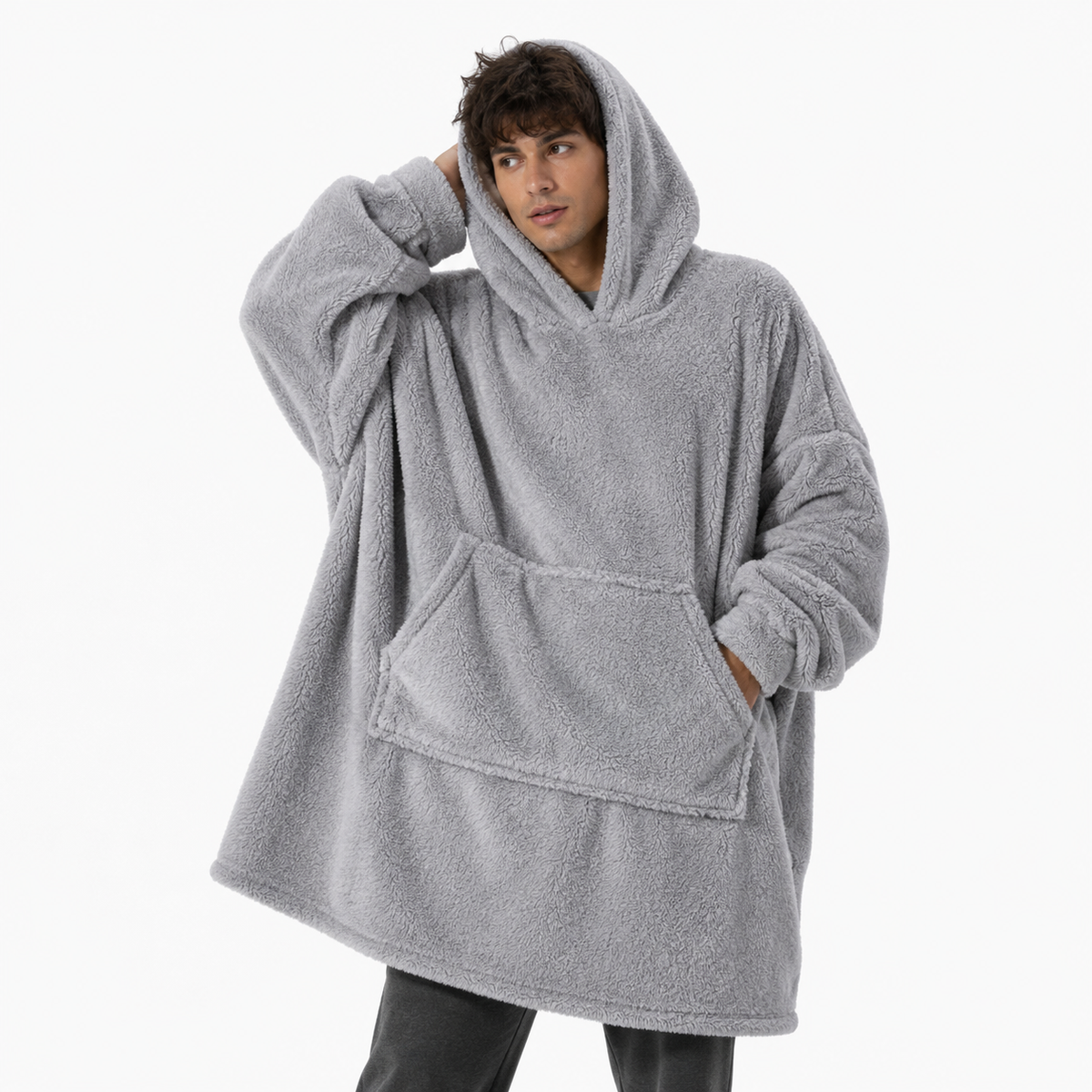 Oversized Hoodie Sweatshirt with Big Pocket