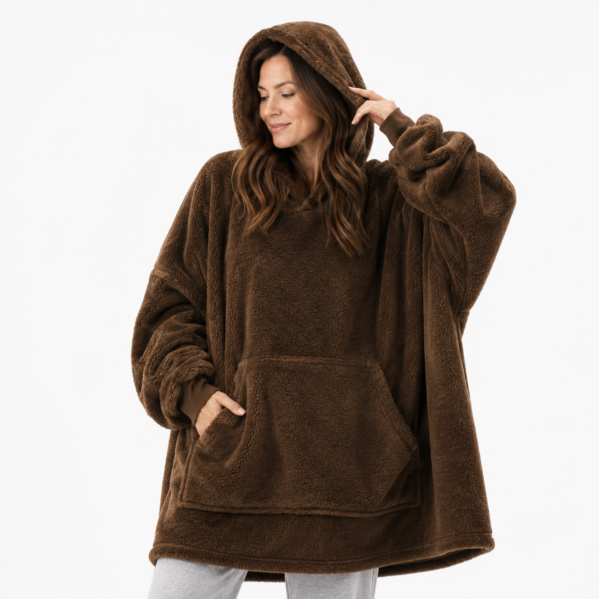Oversized Hoodie Sweatshirt with Big Pocket