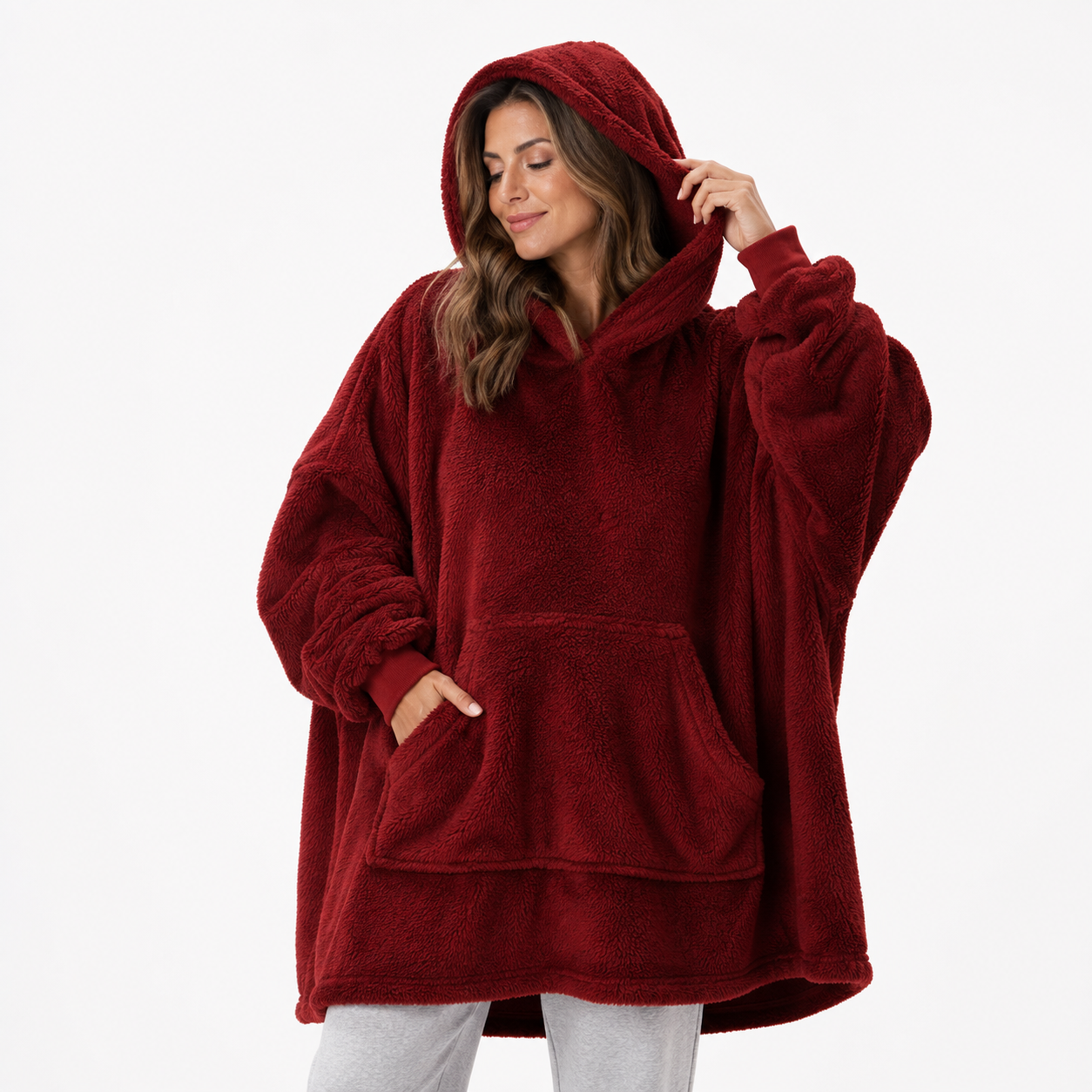 Oversized Hoodie Sweatshirt with Big Pocket