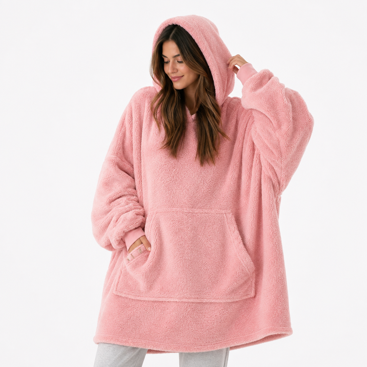 Oversized Hoodie Sweatshirt with Big Pocket