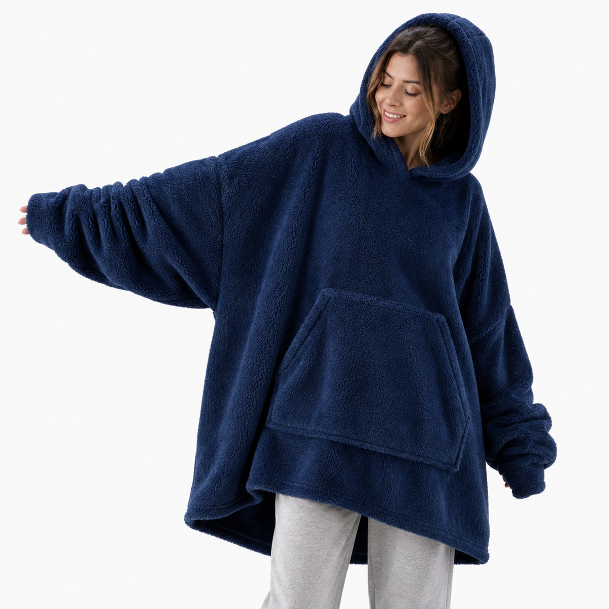 Oversized Hoodie Sweatshirt with Big Pocket